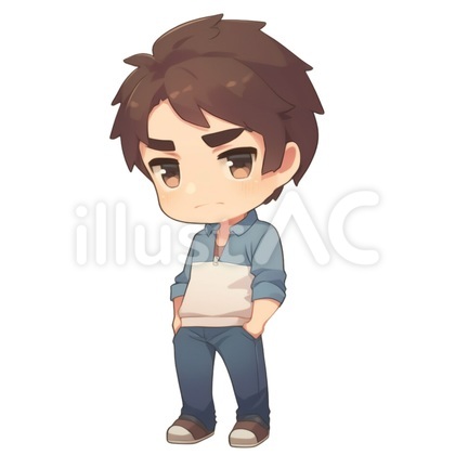 落ち込む茶髪のお父さん