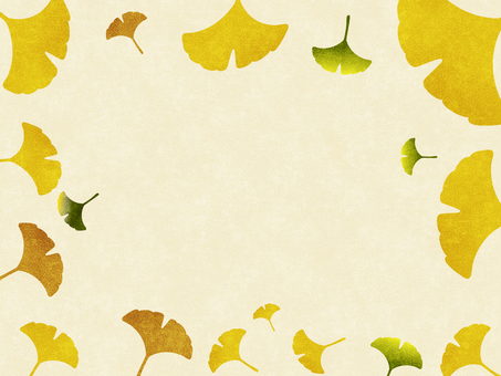 イチョウのフレーム イチョウのフレーム 秋,銀杏,イチョウ,紅葉,フレーム,きれい,おしゃれ,柔らかい,背景,壁紙のイラスト素材