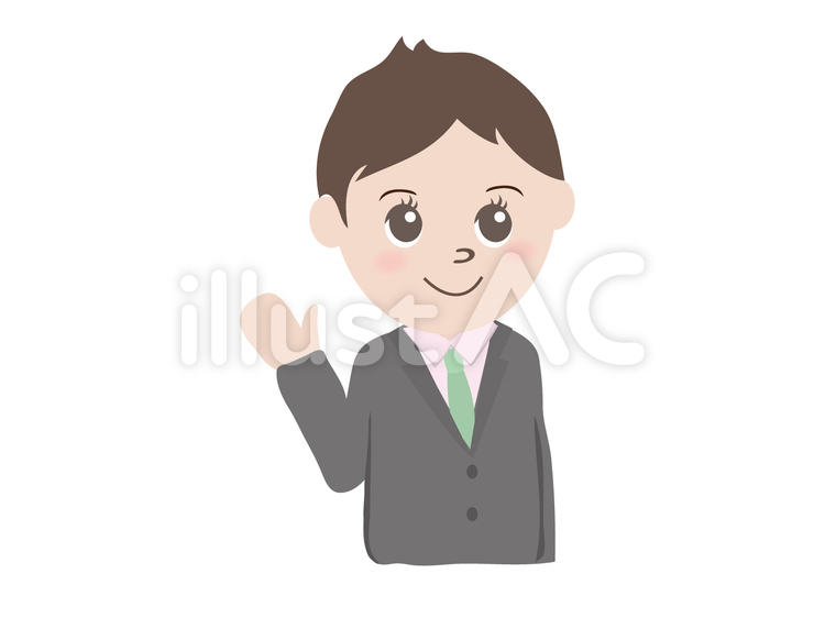 スーツの男性 サラリーマン,新入社員,会社員のイラスト素材
