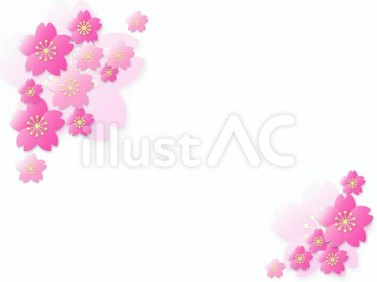 桜フレーム4 桜,桜の花,フレームのイラスト素材