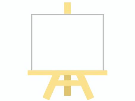 テキストスペース付きのイーゼルのイラスト テキストスペース付きのイーゼルのイラスト イーゼル,絵画,キャンバス,テキストスペース,メッセージ,スペース,フレーム,ボード,アート,絵のイラスト素材