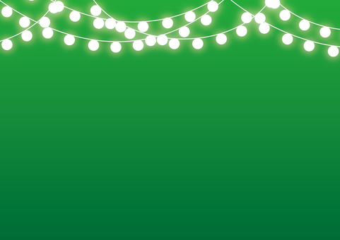 おしゃれな電球と緑色の背景素材 電球,光,紐,グラデーション,緑色,背景のイラスト素材