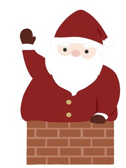 サンタクロース　手を振る　クリスマス サンタクロース,クリスマス,サンタ,かわいい,挿絵,挨拶,バイバイ,手,振る,ワンポイントのイラスト素材