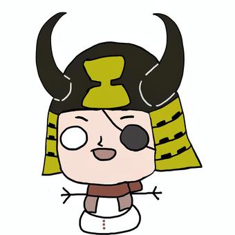 ゆるい山本勘助 ゆきだるまさん 山本勘助,武田信玄,三河国,愛知県,駿河国,静岡県,築城術,戦国時代,時代,戦国武将のイラスト素材