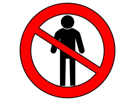 禁止マーク7 禁止,マーク,警告,注意,人物,アイコン,赤,黒,標識,規制のイラスト素材