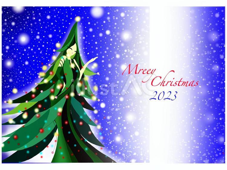 もみの木のクリスマス もみの木,クリスマス,妖精のイラスト素材