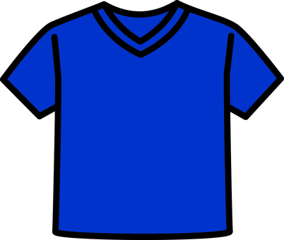 ネイビーの服です。 服,シンプル,シャツ,無地,半袖,衣類,ファッション,ネイビーのイラスト素材