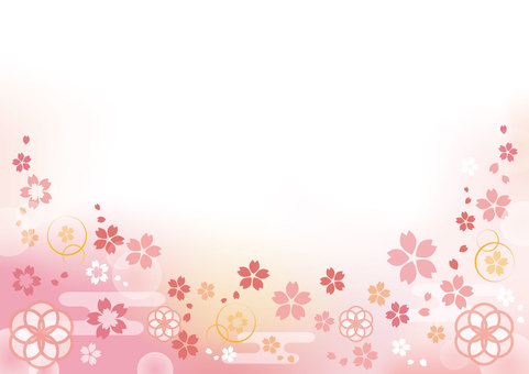 2017年春季材料25, JPG 和 AI 2017年春季材料25, a4, cherry blossom frame, cherry blossom festival, JPG 和 AI