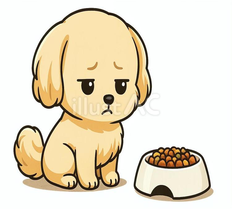 おあづけされて困り顔の犬 ペット,動物,犬のイラスト素材