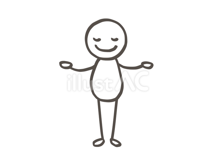 棒人間　両手を上げる 棒人間,人,ポーズのイラスト素材