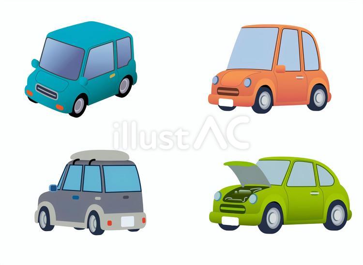 自動車セット 自動車,アイソメトリック,ボンネットのイラスト素材