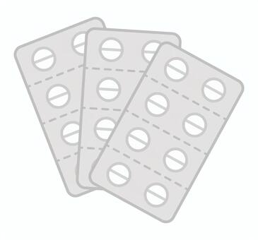 錠剤シート 錠剤,錠剤シート,薬,医薬品,治療,医療,処方,風邪薬,タブレット,物のイラスト素材