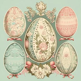 Fashionable cute lace easter egg, , JPG