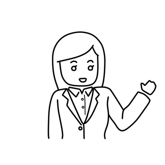案内をする女性 案内をする女性 人物,会社,企業のイラスト素材