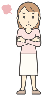  ロングヘア女性-224-全身