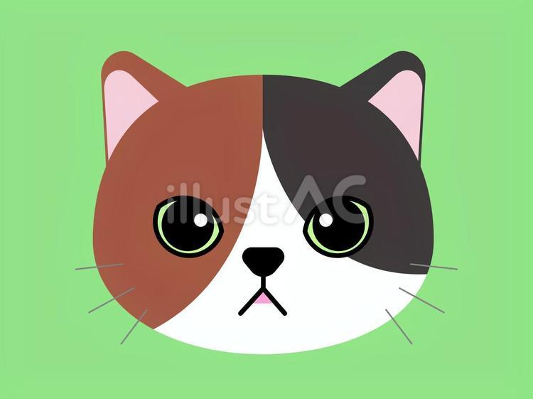 猫(三毛柄)_ねこアイコン 三毛,柄,ねこのイラスト素材