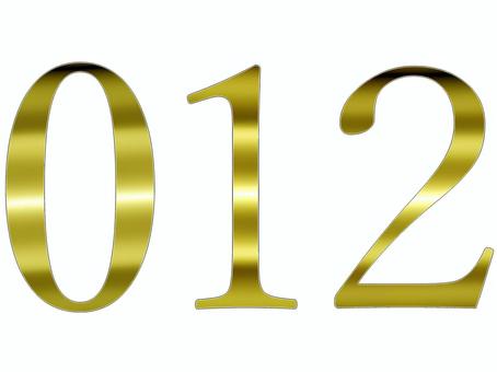 numbers 0, 1 and 2, numbers 0, 1 and 2, digital, gold, text,