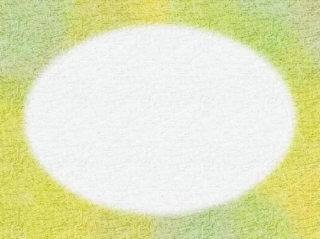 Japanese paper watercolor round frame (yellow green), tiny, fashionable, frame, JPG and PNG