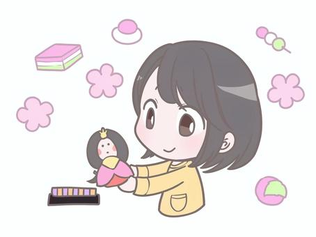 It's Hinamatsuri 2 (Color), JPG and PNG It's Hinamatsuri 2 (Color), boneca festival, festival de marionetes, bonecas, JPG and PNG