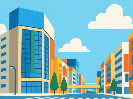 ポップでモダン 秋葉原駅前のカラフル風景 ポップでモダン 秋葉原駅前のカラフル風景 秋葉原,アキバ,駅前,東京,街並み,都会,都市,日本,ポップ,カラフルのイラスト素材