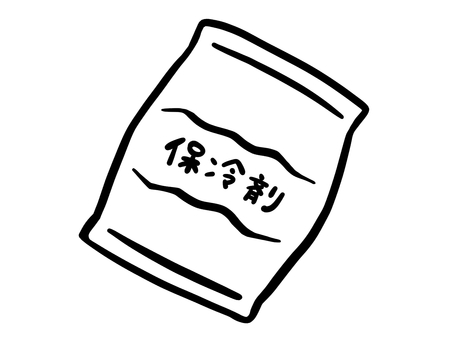 保冷剤　線画 保冷剤,保冷,冷却,冷やす,冷える,冷たい,ひんや,グッズ,アイテム,アイスのイラスト素材