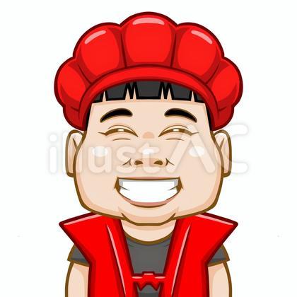 還暦ちゃんちゃんこ/男性の顔イラスト