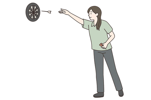 ダーツを投げる ダーツ,スポーツ,遊び,レジャー,趣味,命中,投げる,アミューズメント,競技のイラスト素材