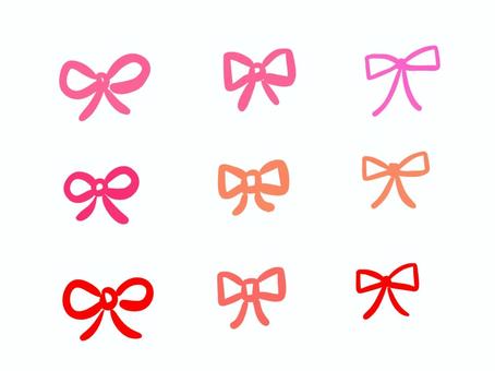 かわいいリボン集 リボン,かわいい,結ぶ,プレゼント,飾り,紐,お祝い,シンプル,オシャレ,手書きのイラスト素材