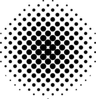 Transparent circular dot gradation large/black, , JPG, PNG and AI