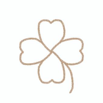 四葉のクローバー　手描き