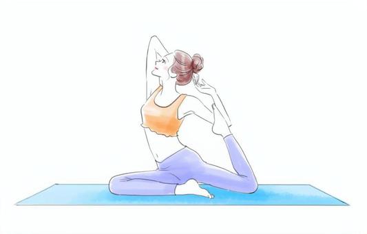 Illustration, exercise, yoga, pause, 