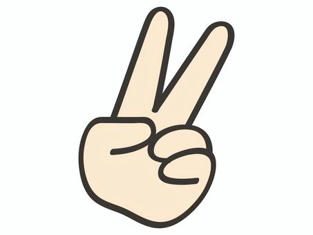じゃんけんのチョキ チョキ,じゃんけん,手,指,ハンドサイン,ピース,ピースサイン,vサインのイラスト素材