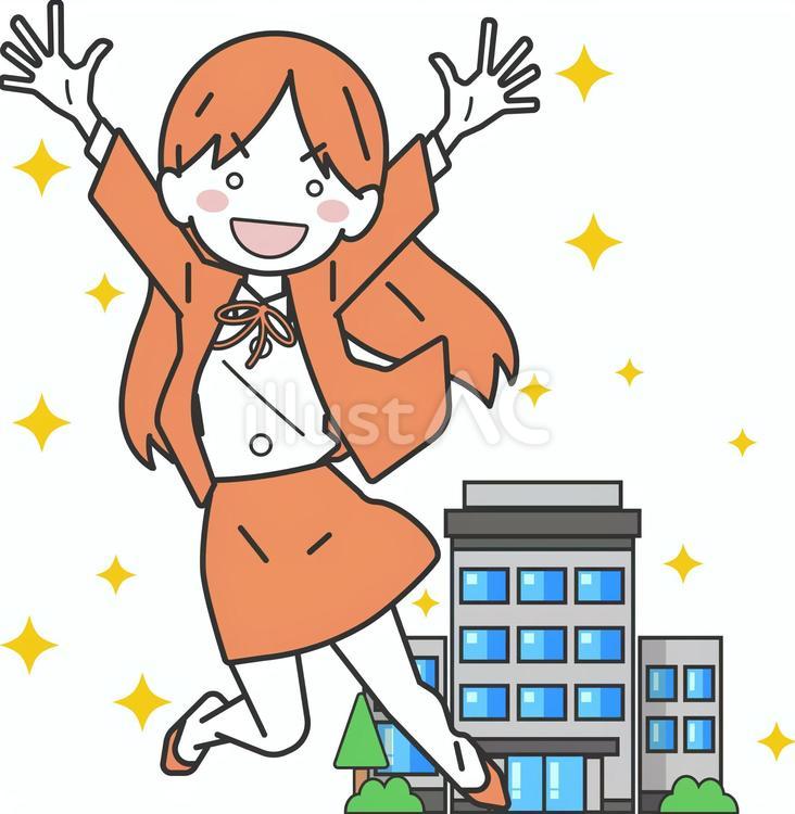 会社で活躍する若い女性社員・新入社員イラスト - No: 26101762｜無料イラスト・フリー素材なら「イラストAC」