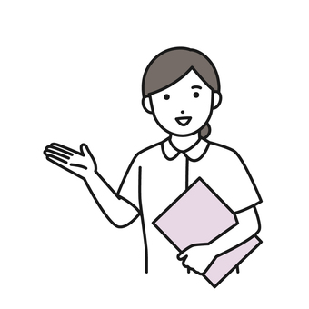 案内をする看護師 案内,説明,提案,受付,看護師,女性,医療のイラスト素材