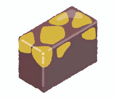 一切れの栗ようかん 和菓子,スイーツ,和スイーツ,小豆,あんこ,おやつ,デザート,羊かん,水ようかん,茶菓子のイラスト素材