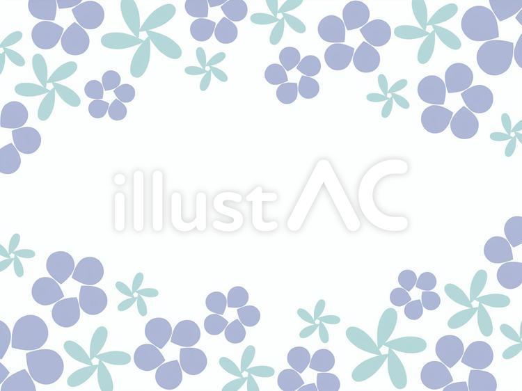花上下 紫とミントグリーンイラスト No 無料イラストなら イラストac