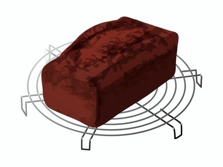 焼きたてのチョコパウンドケーキ3 パウンドケーキ,焼きたて,お菓子作り,料理,食べ物,ケーキクーラー,チョコのイラスト素材