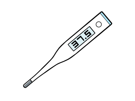 体温計　発熱 体温計,電子体温計,シンプル,検温,熱,発熱,病院,病気,医療器具のイラスト素材