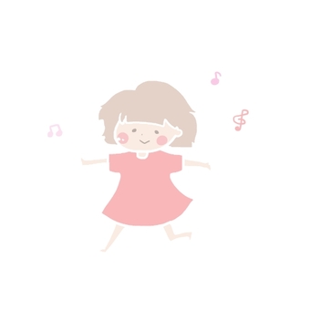 Illustration, girl, tiny, song, JPG and PNG