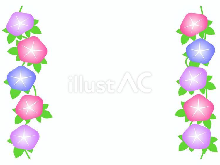 アサガオの花フレーム アサガオ,花,植物のイラスト素材