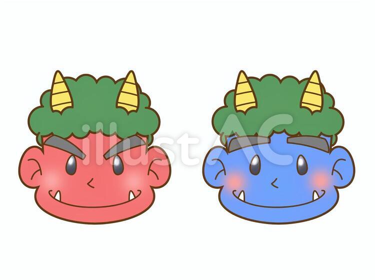 赤鬼と青鬼 赤鬼,青鬼,鬼のイラスト素材