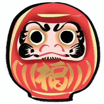 だるま だるま,福,福だるま,七転び八起き,招福のイラスト素材