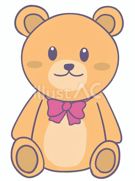 テディベア（線あり） テディベア,ぬいぐるみ,くまのイラスト素材