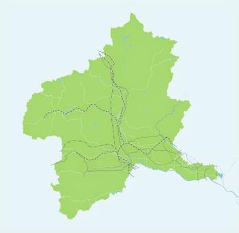 群馬県のシンプルなロードマップ  群馬,群馬県,前橋,高崎,日本,マップ,路線図,地図,路線,道路のイラスト素材