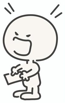 激怒するシンプルな人物 激怒するシンプルな人物 怒る,激怒,憤慨,クレーム,シンプル,人物,動作,かわいい,イラスト,素材のイラスト素材