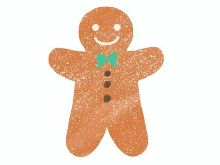 ジンジャーマンイラストクリスマスクッキー ジンジャーマン,クッキー,笑顔のイラスト素材