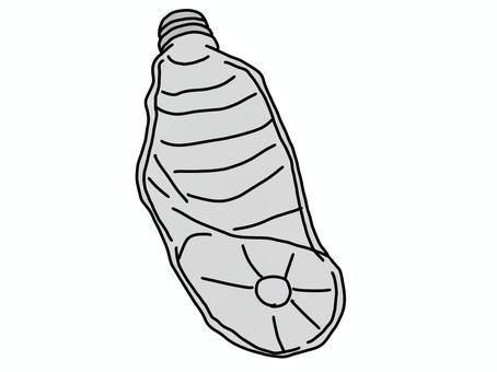 つぶれたペットボトル ボトル,ゴミ,リサイクル,資源,潰す,捨てる,捨て方のイラスト素材