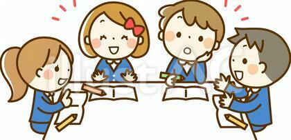 グループワークをする子供たち