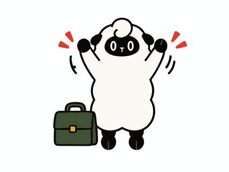 のっぽ羊のゆるかわキャラクター 羊,ひつじ,未年,干支,動物,キャラクター,かわいい,ゆるかわ,もこもこ,シンプルのイラスト素材