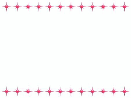 ピンクのダイヤの長方形の3D上下フレーム ダイヤ,キラキラ,フレーム,3d,立体,マーク,可愛い,輝き,星,枠のイラスト素材